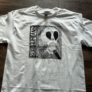 Subhumans White Graphic Skull T-Shirt Large